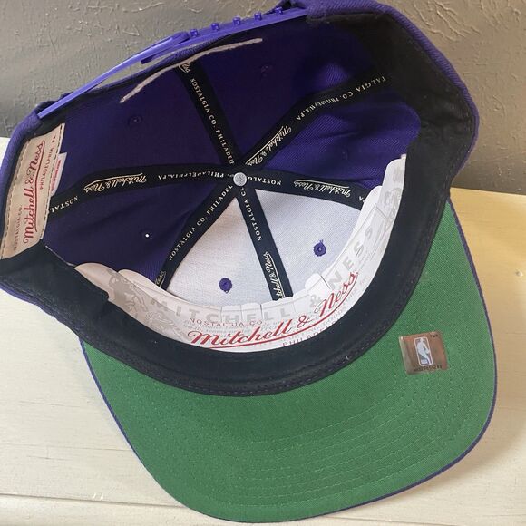 NWT LA Lakers Mitchell & Ness Script HWC Hat Rare Griswold Kobe Snapback - Picture 5 of 6